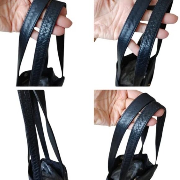 Paloma Picasso black vintage leather shoulder bag - Picture 7 of 15